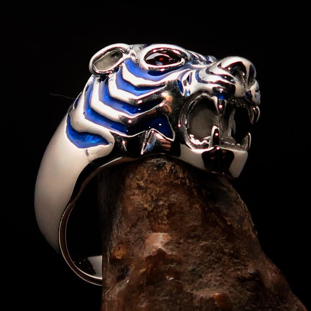 Anillo Predator con Tigre para Hombre – Plata Esterlina 925