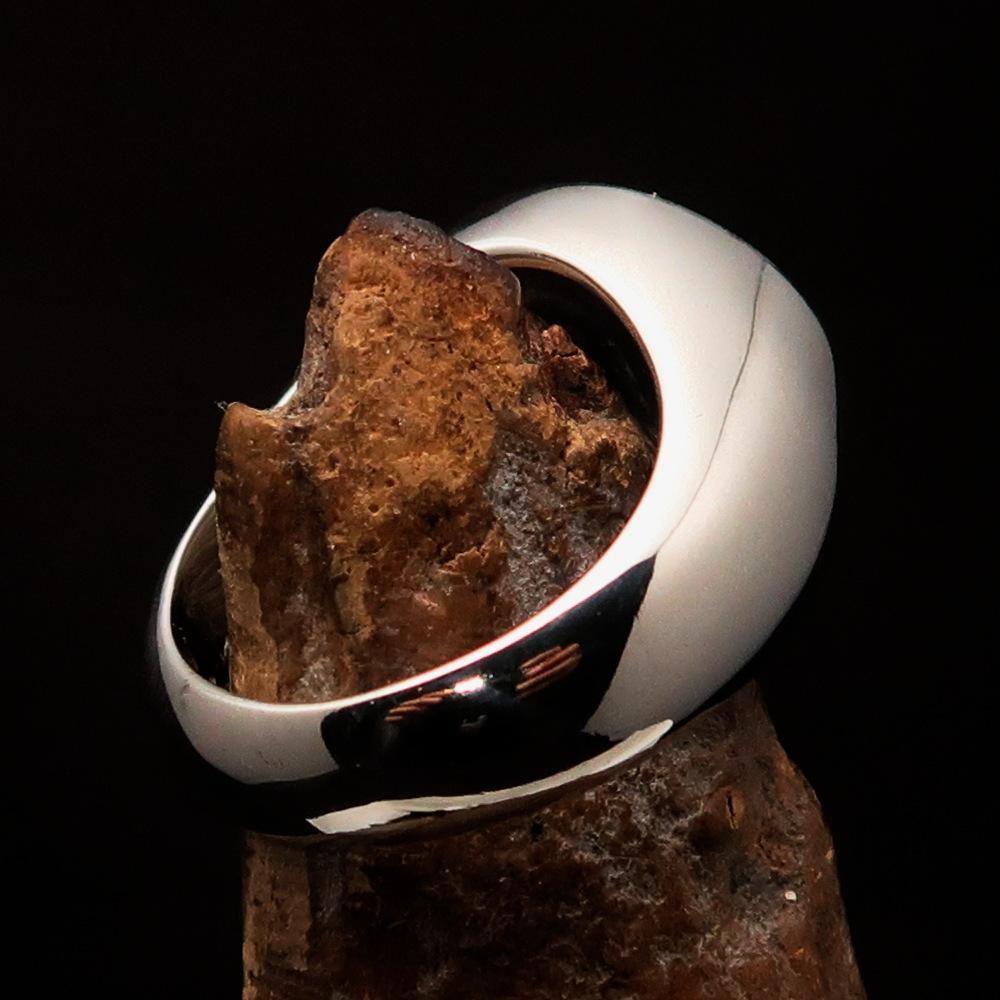 Anillo Celta Cruz de Brígida Roja para Hombre – Plata Esterlina 925
