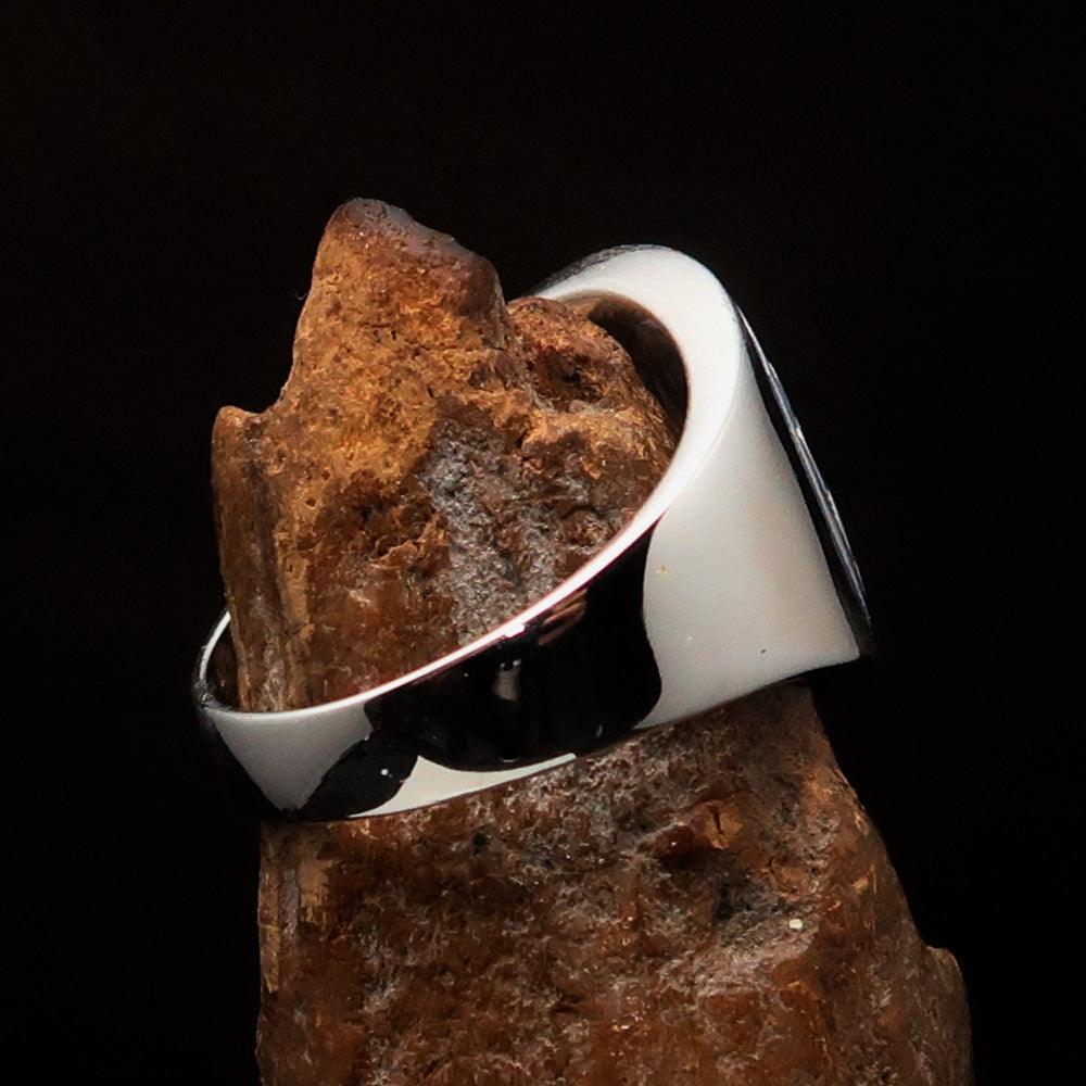 Anillo Masculino Cruz Celta de Santa Brígida Azul Antiguo en Plata de Ley 925