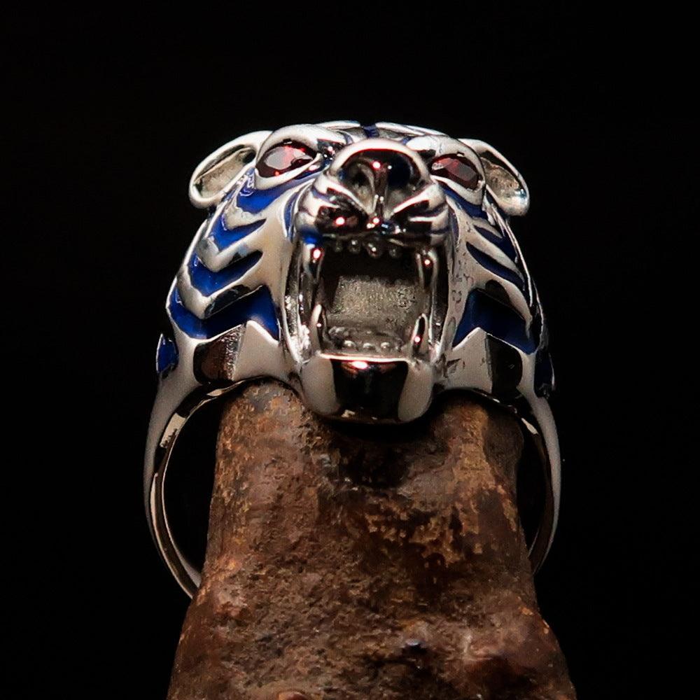 Anillo Predator con Tigre para Hombre – Plata Esterlina 925