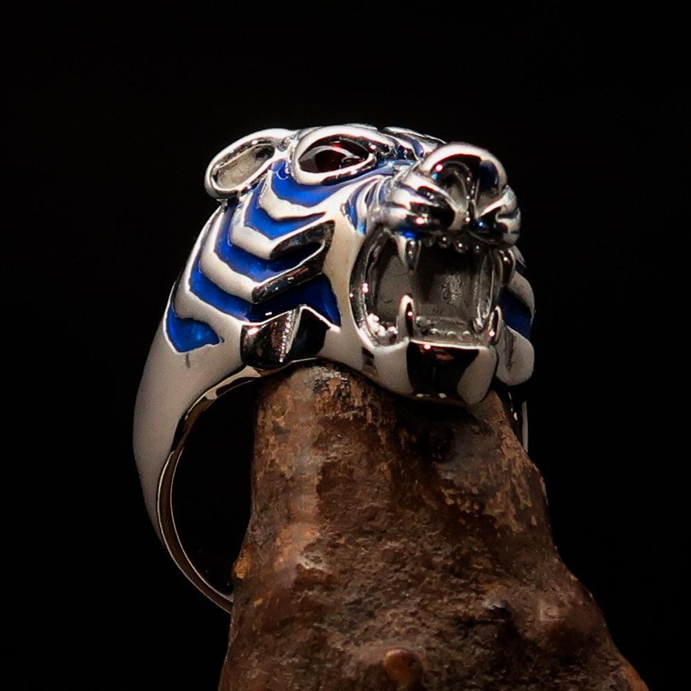 Anillo Predator con Tigre para Hombre – Plata Esterlina 925