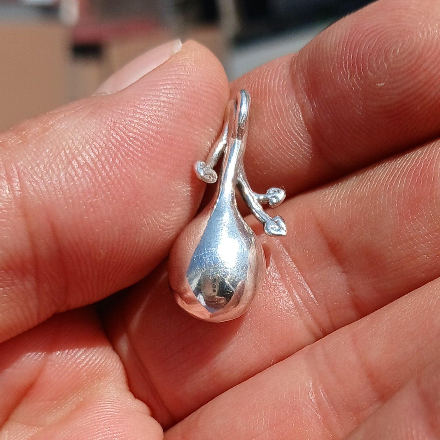 Colgante Hoja con Diopsido Estrella Negra – Plata Esterlina 925